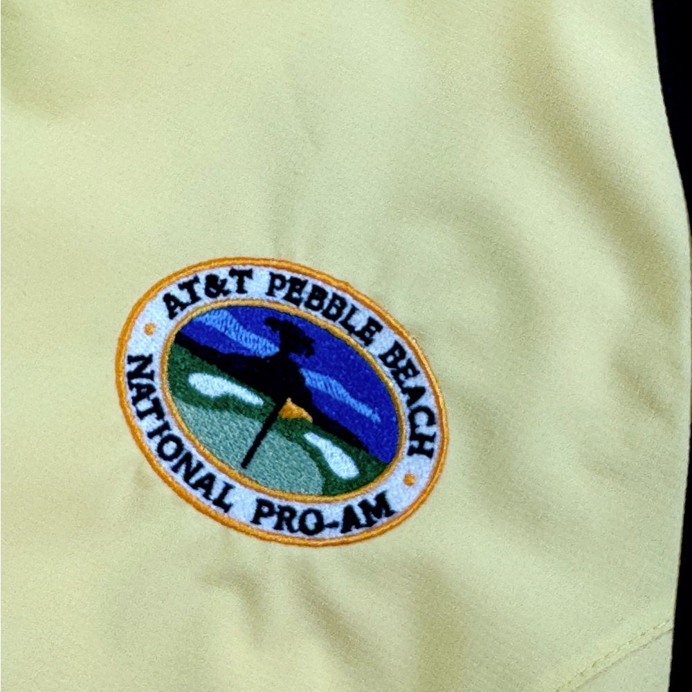 Cutter & Buck: Pebble Beach Yellow and Black Zip-up Windbreaker (NWT) - Picture 5 of 8